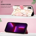 thumbnail image 3 of Case for iPhone XR, iPhone XR Wallet Case Cute with Kickstand Magnetic and Card Holder Leather Flip Protective Case for Women Compatible with iPhone XR Marble White, 3 of 12