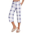 thumbnail image 6 of Ekouaer 2 Pack Women's Capri Pajama Pants Printed Drawstring Comfy Pj Bottoms With Pockets, 6 of 7