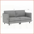 thumbnail image 5 of Mid Century Modern 74.27'' 2-Seater Loveseat: Breathable Fabric, Solid Wood Frame for Small Spaces, 5 of 10