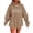 Coffee, variant on DeHolifer Oversized Sweatshirts for Women Mama Letter Printed Drawstring Hoodies Sweatshirts with Pocket Red L