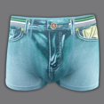 thumbnail image 4 of Calzoncillos Tipo Bóxer con Estampado de Mezclilla para Hombre Trunks Pantalones Shorts Ropa Interior M-2XL - Verde, L L Soledad Calzoncillos tipo bóxer para hombre, 4 of 9