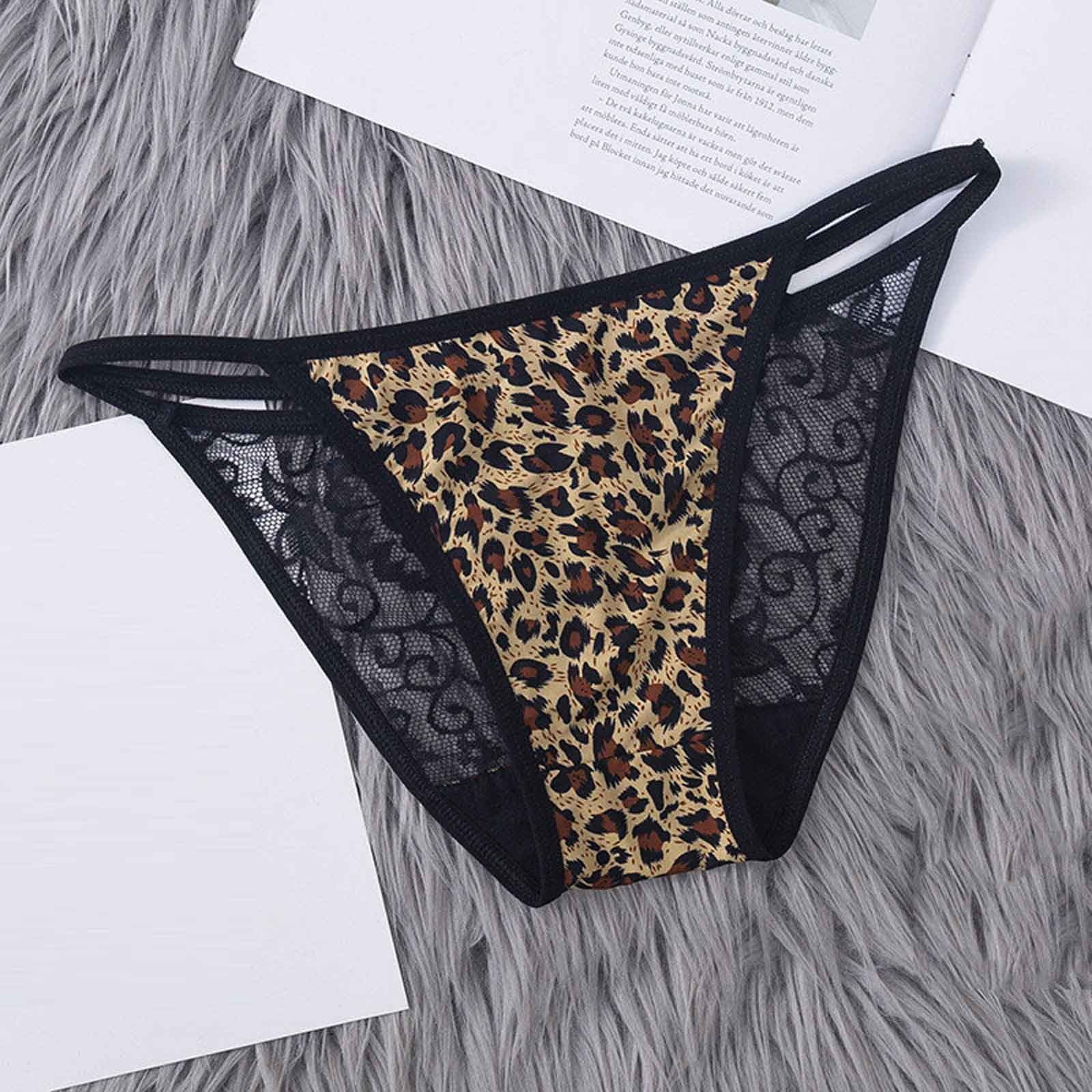 inflatie Poëzie discretie Leopard Print Women Translucent Underwear Lace Tank Lace Sexy Briefs  Underpants Fragarn - Walmart.com