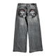 thumbnail image 1 of Pantalones vaqueros con estampado gótico para hombre, ropa de calle Y2K, Harajuku, informal, holgado, recto, de pierna ancha, Punk, 1 of 5