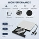 thumbnail image 3 of Unidad Externa de CD DVD +/-RW, USB 3.0 y USB-C Reproductor PortáTil de Grabadora de CD y DVD ROM Lector Escritor Regrabador Unidad de Disco,, 3 of 5