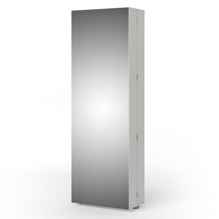 Bright Shoe Cabinet With Mirror Door White