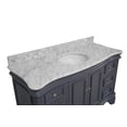 thumbnail image 3 of KBC Katherine 60" Wood Single Bathroom Vanity w/ Carrara Stone in Marine Gray, 3 of 6