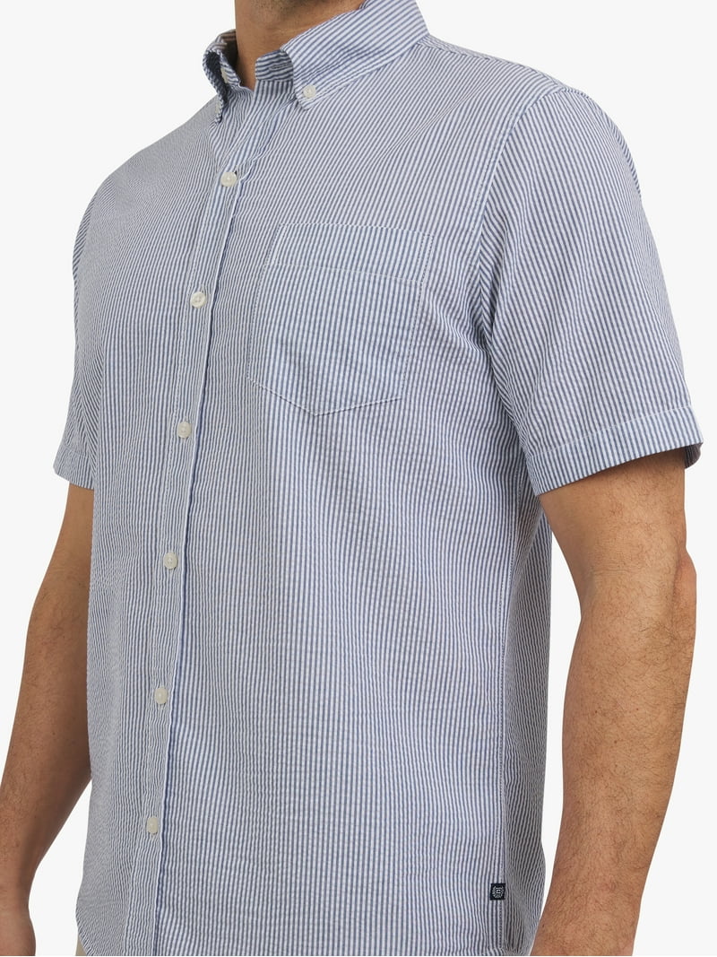 Chaps Men's Short Sleeve Seersucker Woven Shirt, Sizes S-2XL