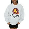 thumbnail image 2 of Women's Gameday Couture Ash USC Trojans Premium Fleece Pullover Sweatshirt, 2 of 5