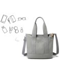 thumbnail image 3 of Jinsinto Women's Top Handles Canvas Tote Bag Large Capacity Handbag, 3 of 4