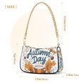 thumbnail image 3 of FORMRS Womens Shoulder Bag with Chain Strap Clutch Purse Cute Tote Handbag, Autumn Day with Cocoa Pattern, 3 of 7