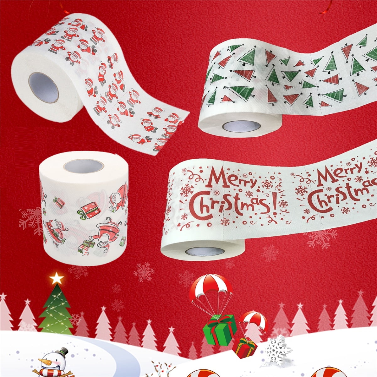 Christmas Soft Toilet Paper Funny Xmas Natural Tissue Paper Highly