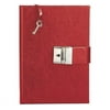 Eccolo Made in Italy Leather 5 x 7-Inch Locking Journal Diary, Red