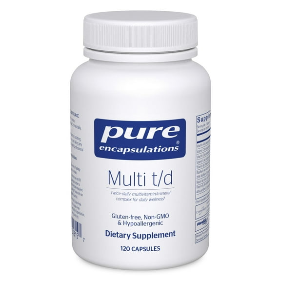 Pure Encapsulations Multi T/D | Multivitamin and Mineral Supplement to Support Cardiovascular Health* | 120 counts