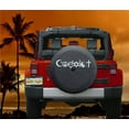thumbnail image 2 of SpareCover - Brawny Series COEXIST on 37 inch Black Denim Textured Vinyl Tire Cover - Made in USA only, 2 of 7