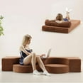 thumbnail image 3 of CHARRYARN by TexStead Folding Mattress & Cushion - Double Seat - Portable Folding Bed - Easy Storage Cushion - Ideal for Study, Living Room, Kids' Room, or Office Naps - 35 x 75 x 6 inches - Orange, 3 of 7