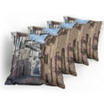 thumbnail image 5 of Ambesonne Rustic Throw Pillow Cover 4 Pack, Italian Town Street, 20", Multicolor, 5 of 7
