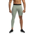 thumbnail image 3 of Xmarks Men's Single Leg Tight Sports Pants  1/2 One Leg Compression Tights Full Length for Basketball Comfy Single Leg Solid Color Long Pants Sports Base Layer Leggings, 3 of 7