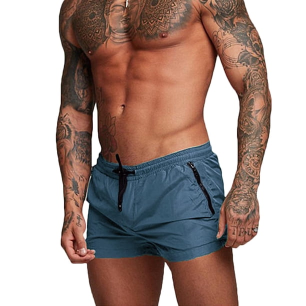 Shorts deportivos para hombre Rexcyril de 7.5 cm con secado rápido y cierre