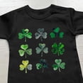 thumbnail image 4 of TFEOQRY Infant Kids Girls Boys Cotton Rompers Long Sleeve St. Patrick's Day Heart Printed Jumpsuit Romper Black, 4 of 5