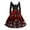 Deep Red, variant on Christmas Dresses for Women Women's Casual And Fashionable Long Sleeved V-neck Print Matching Zipper Dress with Fur and Christmas Tree for Holiday Party,Blue,L