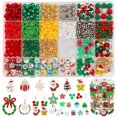 thumbnail image 1 of Kit para hacer pulseras Ganepwns Christmas Beals, color verde arcilla y rojo, 1 of 3