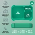 thumbnail image 3 of Bentgo Kids Stow & Go Lunch Box with Built-In Utensil, Leak-Proof Design, Removable Tray, Portion-Perfect Compartments for Kids and Teens (Gray Leaf), 3 of 6