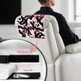 thumbnail image 6 of SCRAWLGOD Abstract Cow Print Pink Black 1 Pcs Headrest Cover for Recliner Chair, Waterproof PU Leather Sofa Head Protector, Stain Resistant Couch Head Rest Covers 17x27 in, 6 of 7