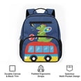 thumbnail image 6 of Jeiento Cartoon Dinosaur 13.5 Inch Preschool Backpack for Toddler, Lightweight Kids School Bag for 2-5 Year Old Girls & Boys, Bookbag with 2 Front Zipper Pockets, 6 of 7