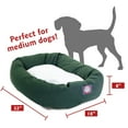 Majestic Pet Poly/Cotton Sherpa Bagel Pet Bed For Dogs, Green, Medium