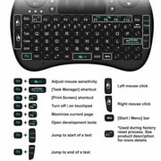 Wireless Mini Keyboard Remote Control Touchpad Mouse Combo Controller with RGB Backlit for Android TV Box Smart TV with OS+USB PC Computer Laptop Window OS HTPC Home Theater PC + USB 2.4GHz Dongle