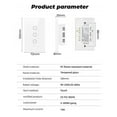 thumbnail image 3 of Becaristey Panneau d'Interrupteur Mural de Remplacement pour la Maison, Interrupteurs Lumineux Intelligents Sensibles Type 2, 3 of 6