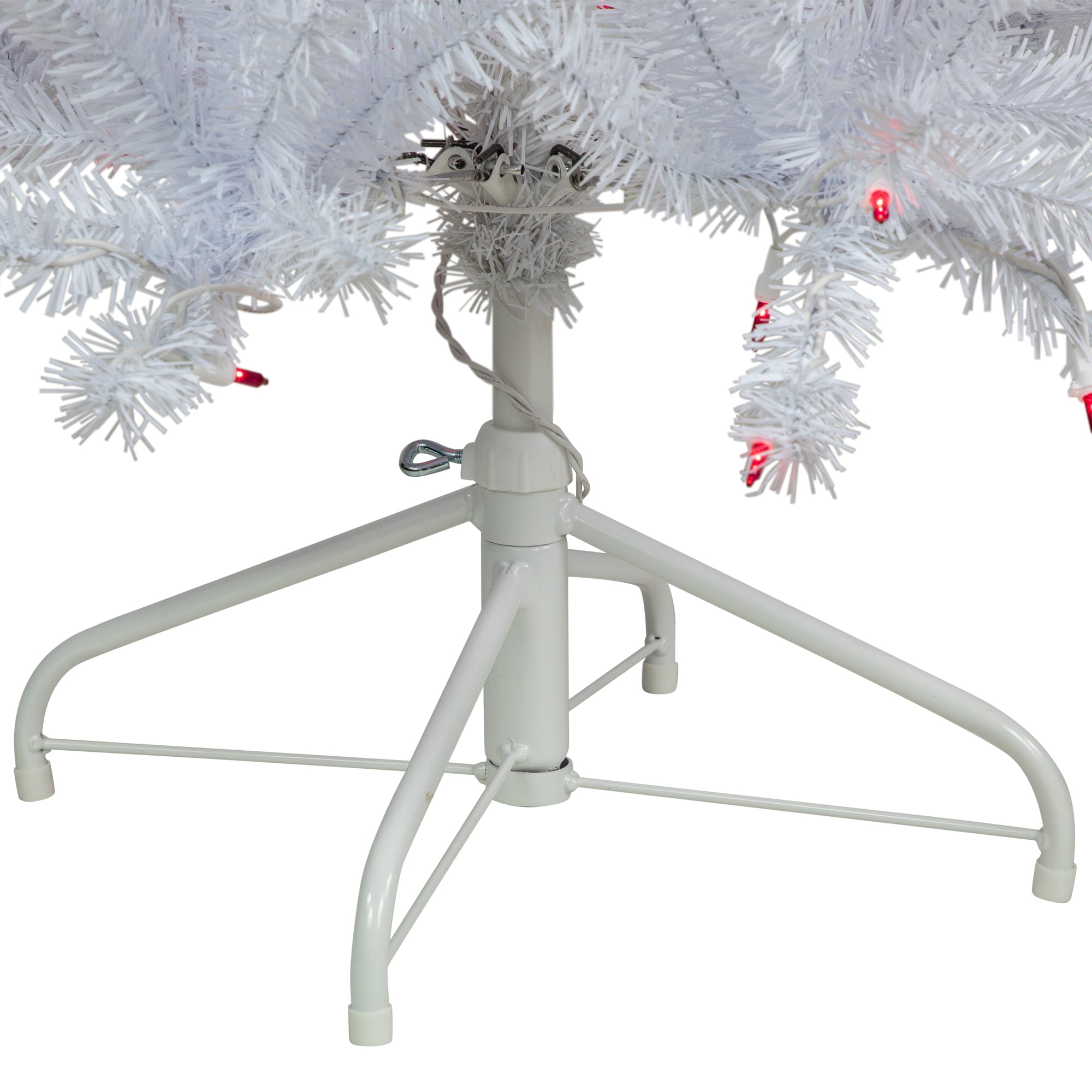 6.5' Pre-Lit Slim Geneva White Spruce Artificial Christmas Tree Pink