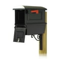 thumbnail image 4 of Special Lite Products TC-BWN-FS-2010-BLK Traditional Curbside Mailbox with  s Paper Tube & Baldwin Front Single Mailbox Mounting Bracket - Black, 4 of 4