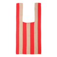 thumbnail image 1 of Bolso de hombro tejido para mujer Sunnimix diseño de rayas capacidad informal Rojo 23x46cm, 1 of 7