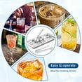 thumbnail image 4 of 2Pcs Stainless Steel Ice Cube Trays for Freezer, Metal Ice Cube Trays with Lever, Reusable 18/8 Slot Ice Cube Mold for Bar & Kitchen (With Clips, 2PCS), 4 of 5