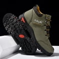 thumbnail image 6 of Mens Hiking Boots Non-slip Breathable Comfortable Driving Outdoor Shoes Lightweight Casual Oxford Ankle Boots Green 6.5 US, 6 of 7
