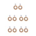 thumbnail image 1 of Pendientes Colgantes Ligeros Sonducket Hechos a Mano Aretes Tejidos Elegantes Champán Type2 NO2, 1 of 6