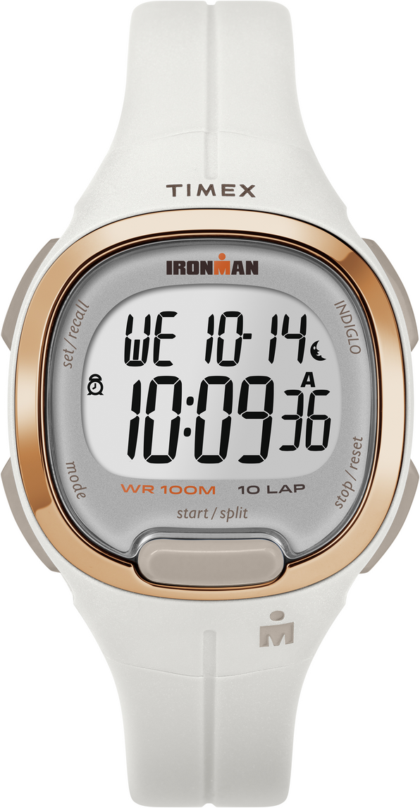 Timex Women's Ironman Transit Resin White/Rose Gold Strap Watch