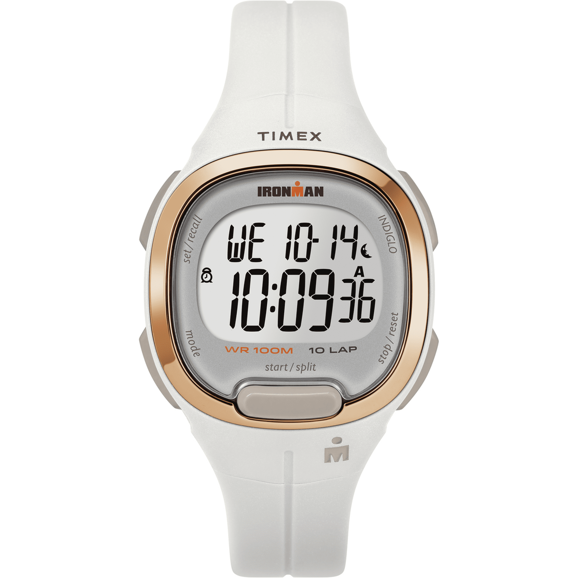 Timex Women's Ironman Transit Resin White/Rose Gold Strap Watch