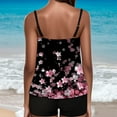 thumbnail image 6 of Karight 2 Piece Swimsuit for Women Blouson Tankini Top with Shorts Tummy Control Bathing Suit, 6 of 8
