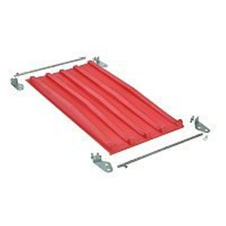 Hopper Lid - Vestil Manufacturing PLID-D-33-RD Heavy-Duty Poly Lid for Size 0.33 Style D Hopper, Red