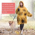 thumbnail image 4 of Yellow Black Polka Dot Sunflower Pattern Wearable Oversized Blanket,Wearable Blanket Hoodie for Adults,Cozy Hooded Blankets with Super Pockets,Super Warm Fuzzy Pullover for Women & Men, 4 of 6