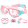 thumbnail image 2 of Gafas de natación para niños Gafas de natación antivaho para niños y niñas Gafas de montura grande para niñas, 2 of 5