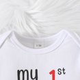 thumbnail image 4 of Bjutir Valentines Day Outfit Toddler Baby Girls Long Sleeve Letter Romper Bodysuit Heart Prints Bell Bottoms Pants Outfits For 6M, 4 of 7