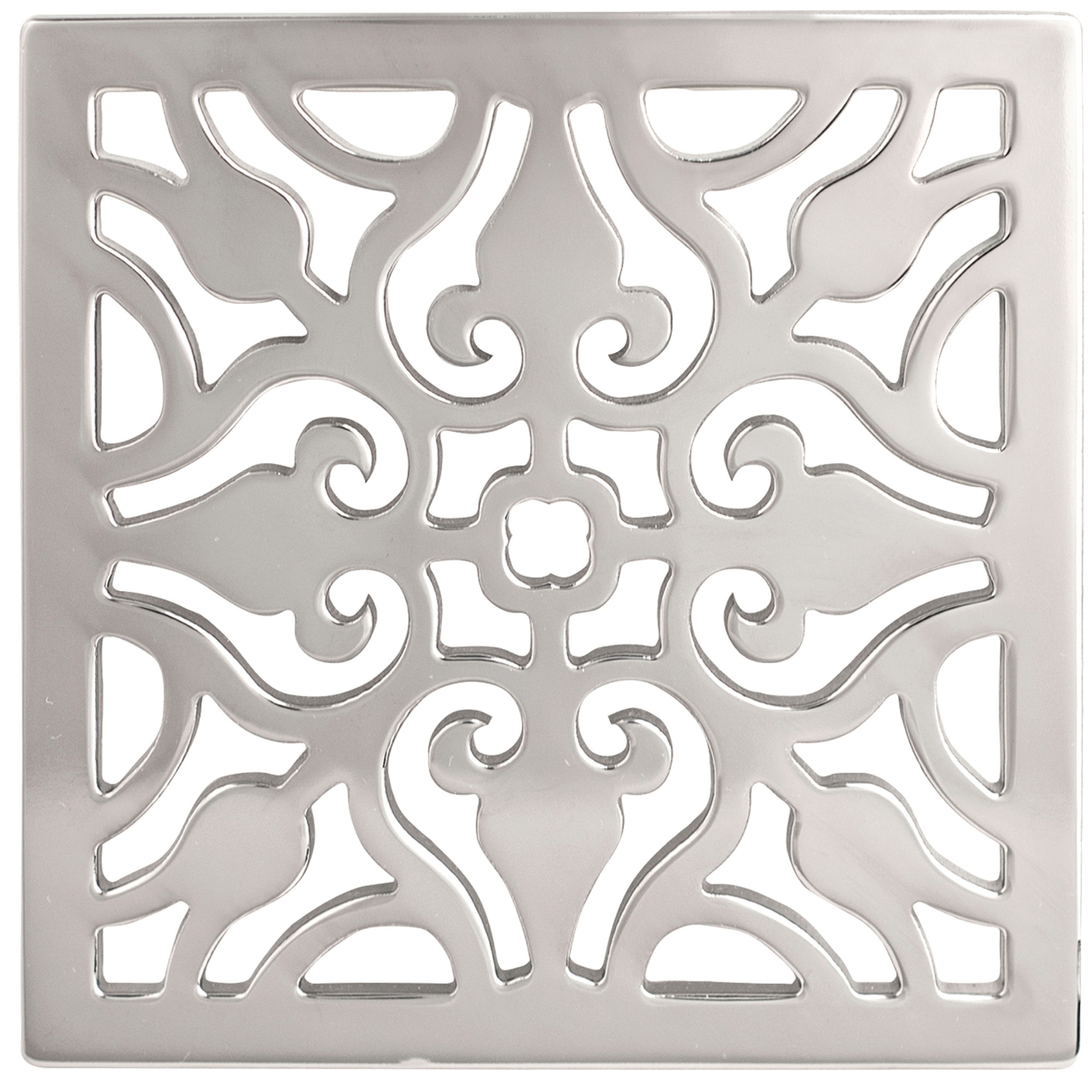 Newport Brass 233604 Polished Chrome Decorative Drains 6" Square