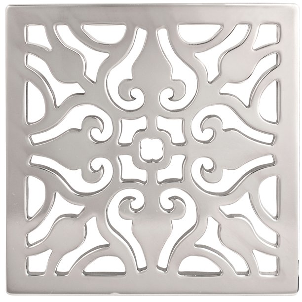 Newport Brass 233604 Polished Chrome Decorative Drains 6" Square