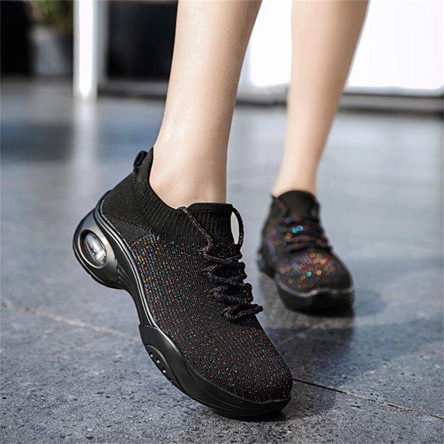 Zapatos deportivos acolchados Zapatos para madres de mediana edad y ancianos Zapatos deportivos informales con tacón inclinado Wmkox8yii shalkjhdk3143