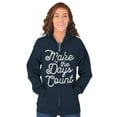 thumbnail image 5 of Make the Days Count Inspirational Zip Hoodie Sweatshirt Women Brisco Brands S, 5 of 6
