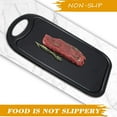thumbnail image 3 of Bestdin Cutting Boards Set, 3 Pieces BPA Free Chopping Board, Plastic Cutting Board with Easy Grip Handle, Non-porous Meat Cutting Board, Dishwasher Safe, Black, 3 of 6