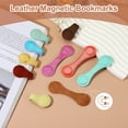 thumbnail image 4 of Leather Magnetic Bookmark Double-Sided Magnet Book Marker Clip Gift for Book Lovers(Coffee), 4 of 6